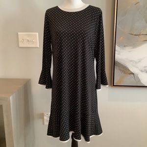 Michael Kors dark blue polka dot dress